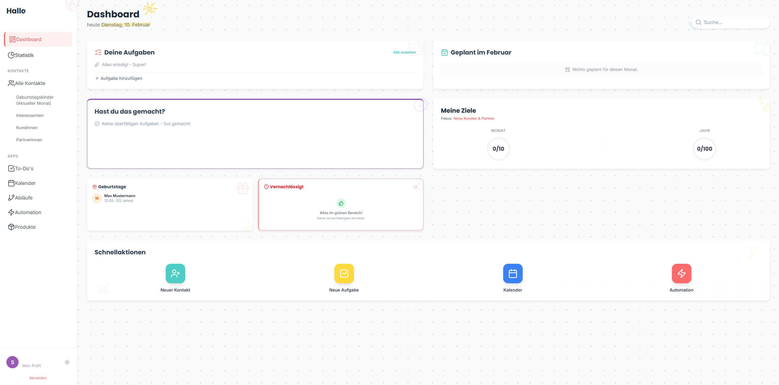 ManagePeople Dashboard
